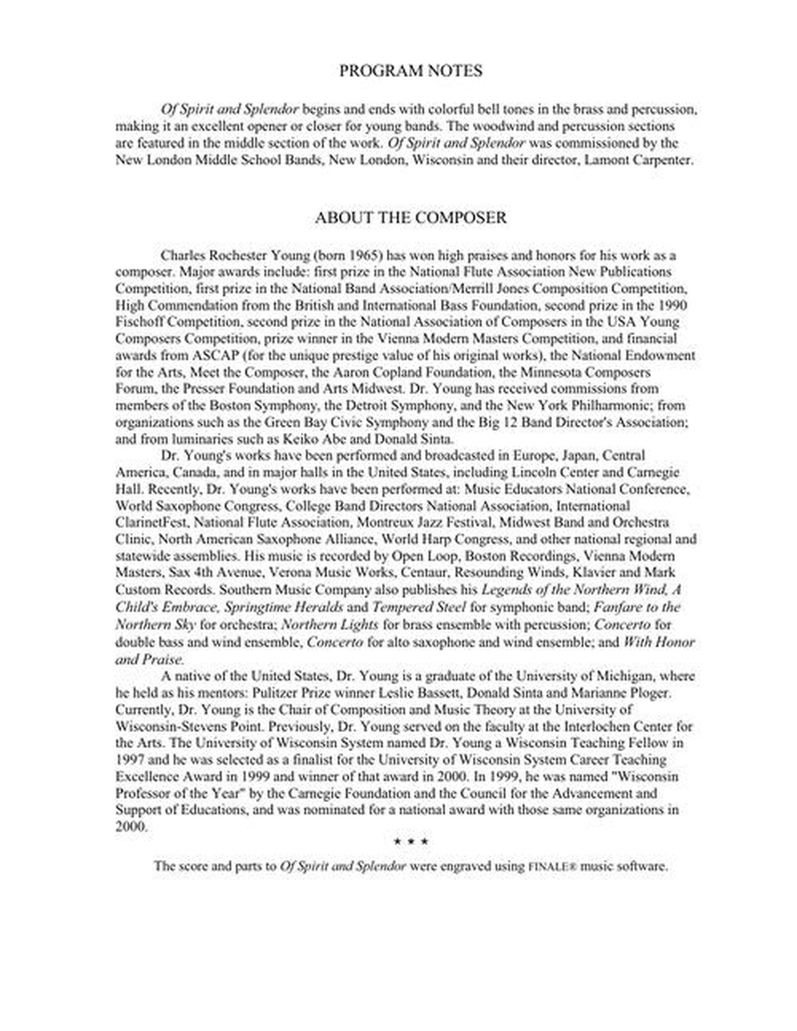 Of Spirit and Splendor Of Spirit and Splendor Concert Band scores gallery preview page 4