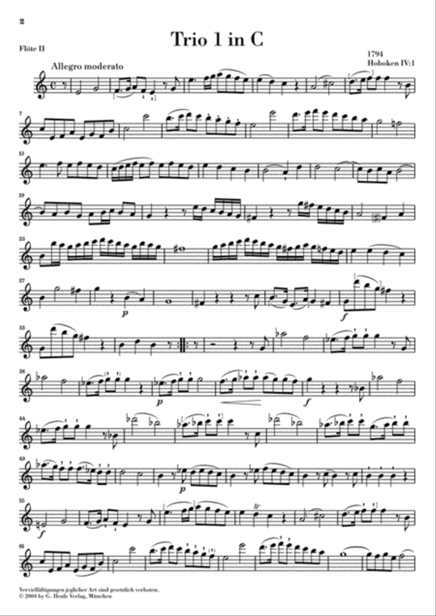 London Trios Hob.IV:1-4 London Trios Hob.IV:1-4 Flute scores gallery preview page 3
