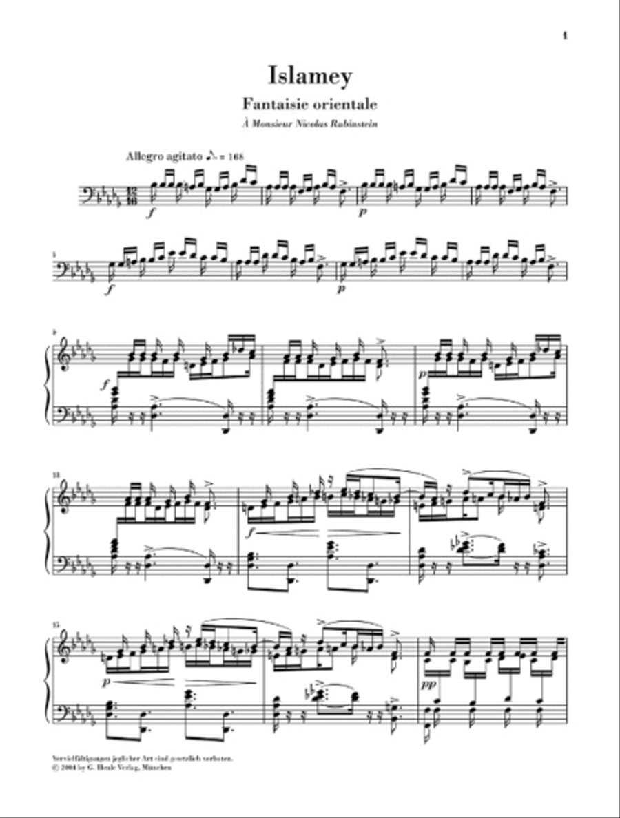 Islamey – Fantaisie orientale Piano Solo scores gallery preview page 2