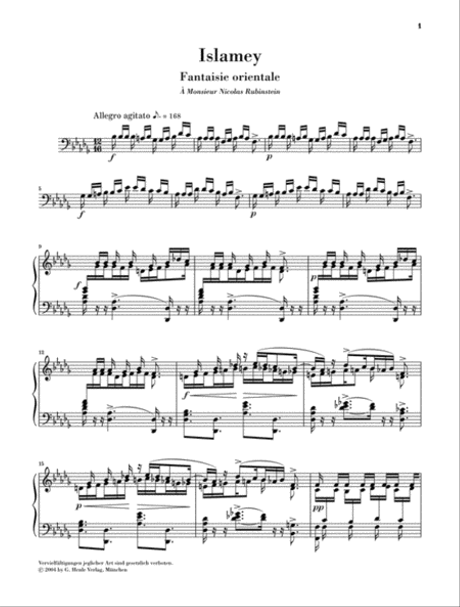 Islamey – Fantaisie orientale Piano Solo scores gallery preview page 3