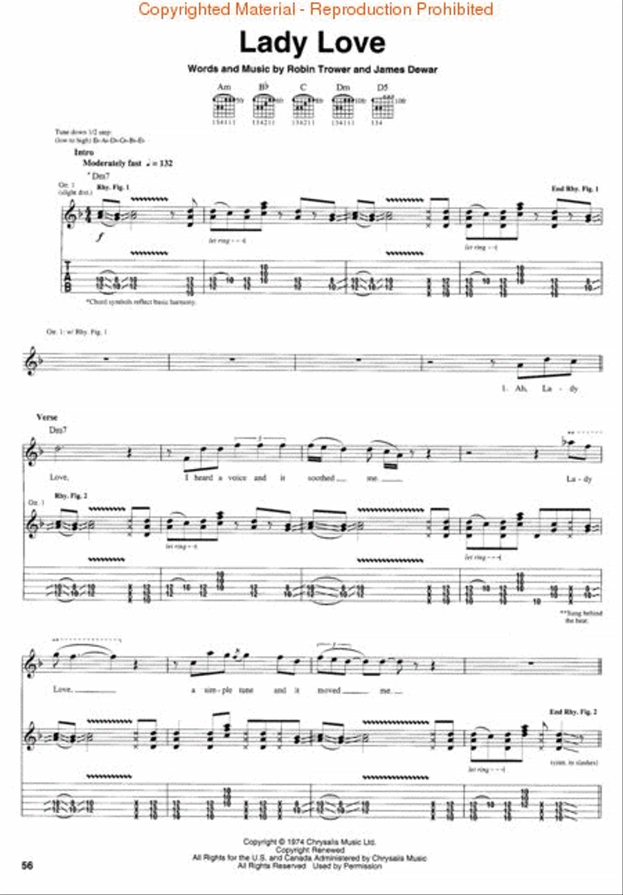 Robin Trower – Bridge of Sighs Electric Guitar scores gallery preview page 3