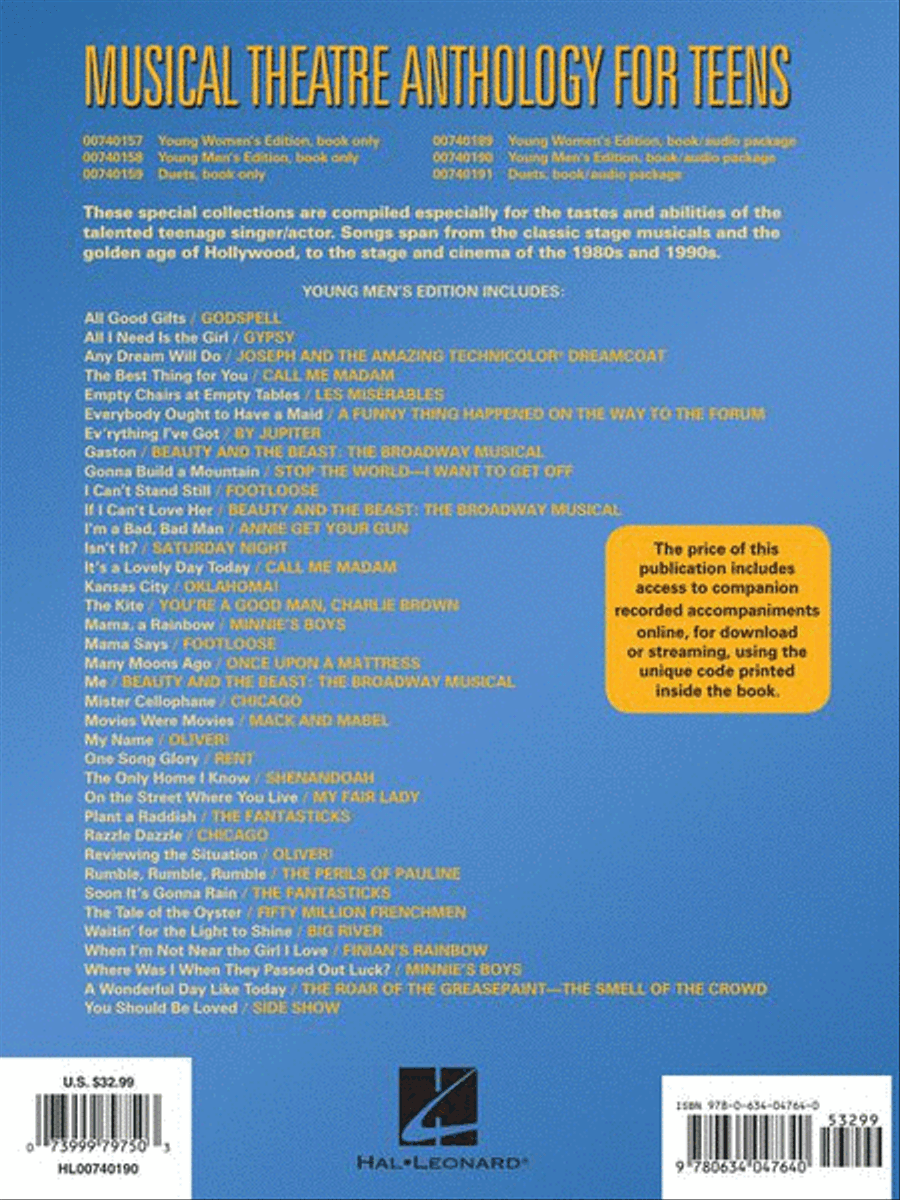 Musical Theatre Anthology for Teens Voice scores gallery preview page 7
