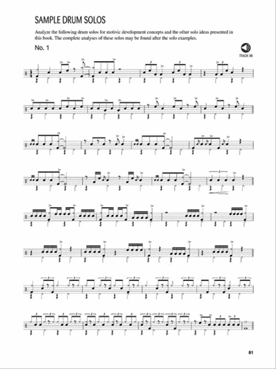 Motivic Drumset Soloing Drum Set scores gallery preview page 6