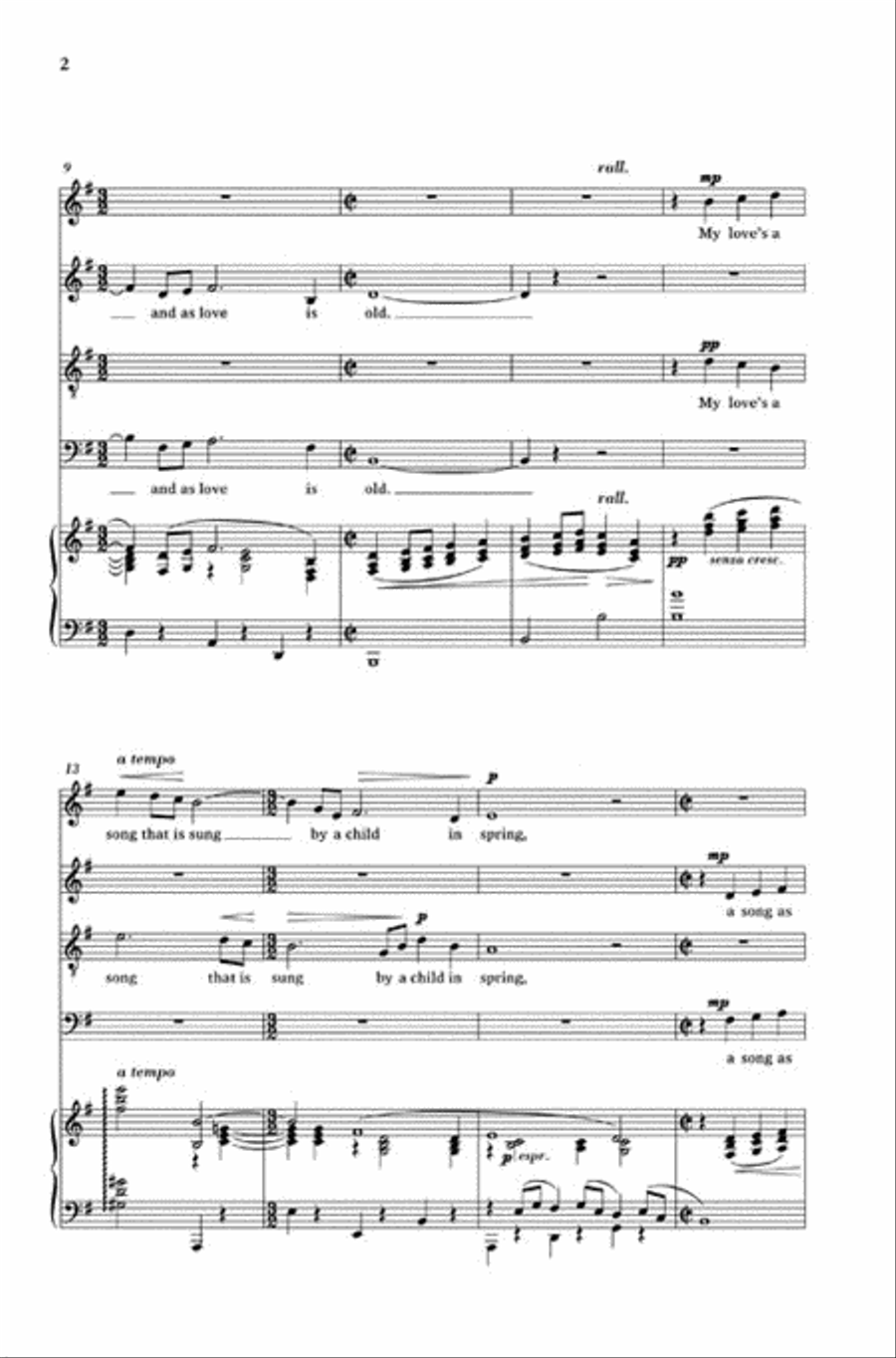 Lydia's Romance Lydia's Romance 4-Part scores gallery preview page 3