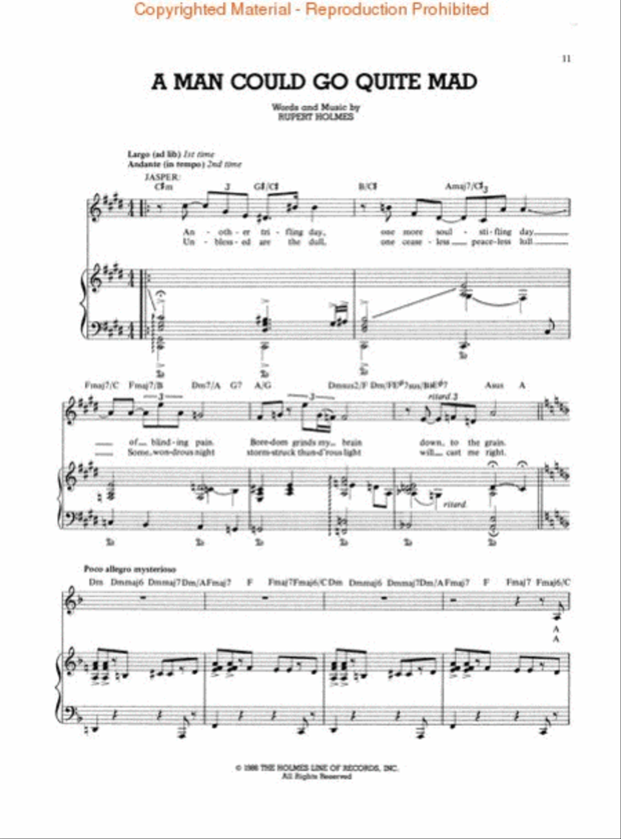 The Mystery of Edwin Drood Piano, Vocal, Guitar scores gallery preview page 3