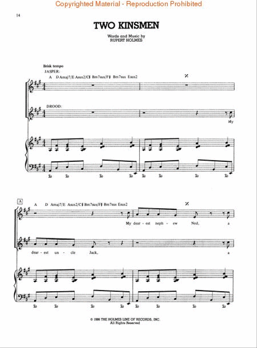 The Mystery of Edwin Drood Piano, Vocal, Guitar scores gallery preview page 4