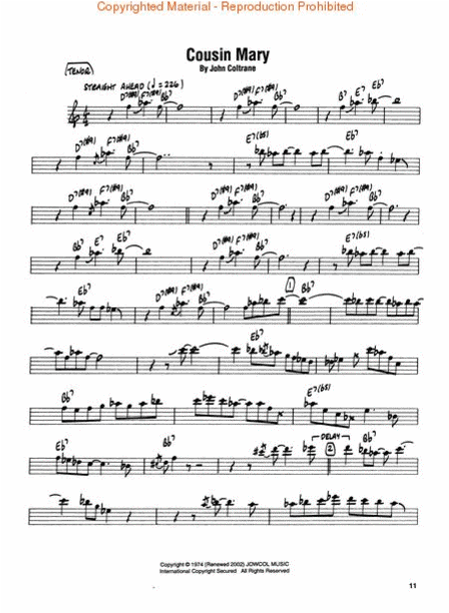 John Coltrane – Giant Steps Tenor Saxophone scores gallery preview page 3