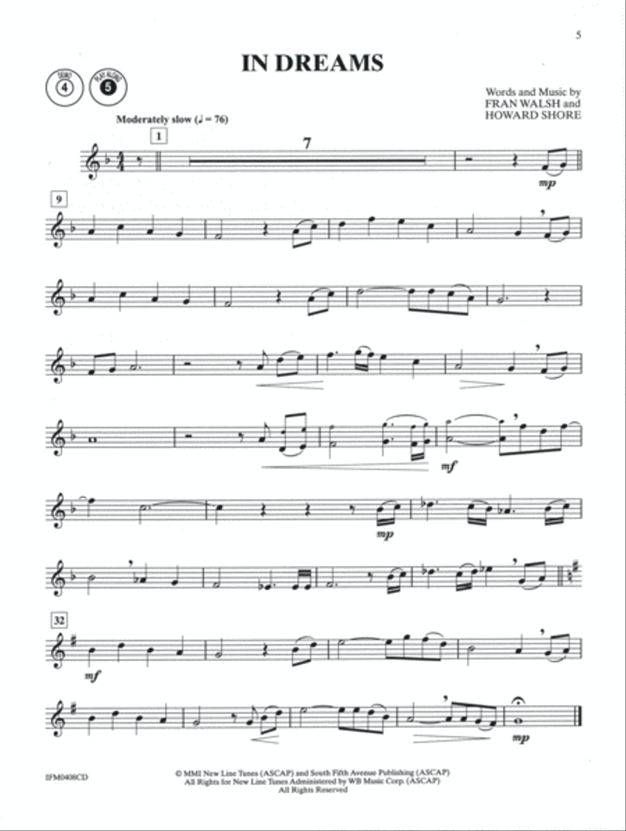 The Lord of the Rings - Instrumental Solos (Trumpet) Trumpet Solo scores gallery preview page 5