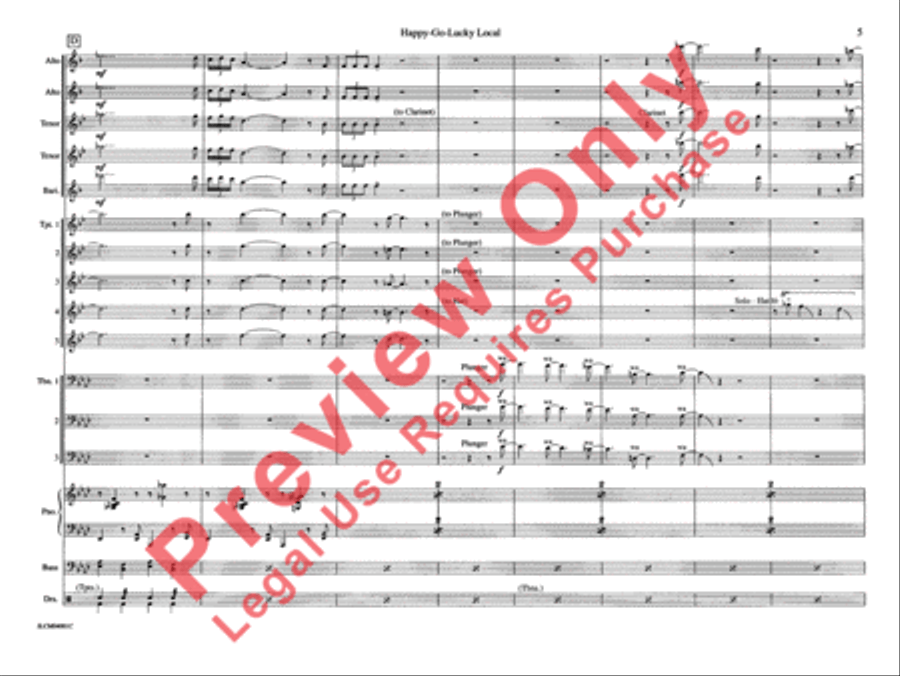 Happy-Go-Lucky Local (from Deep South Suite) Jazz Ensemble scores gallery preview page 12