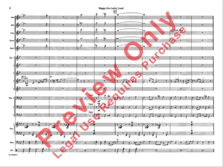 Happy-Go-Lucky Local (from Deep South Suite) Jazz Ensemble scores gallery preview page 13
