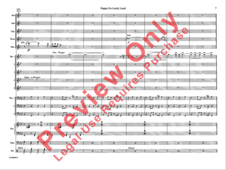 Happy-Go-Lucky Local (from Deep South Suite) Jazz Ensemble scores gallery preview page 14