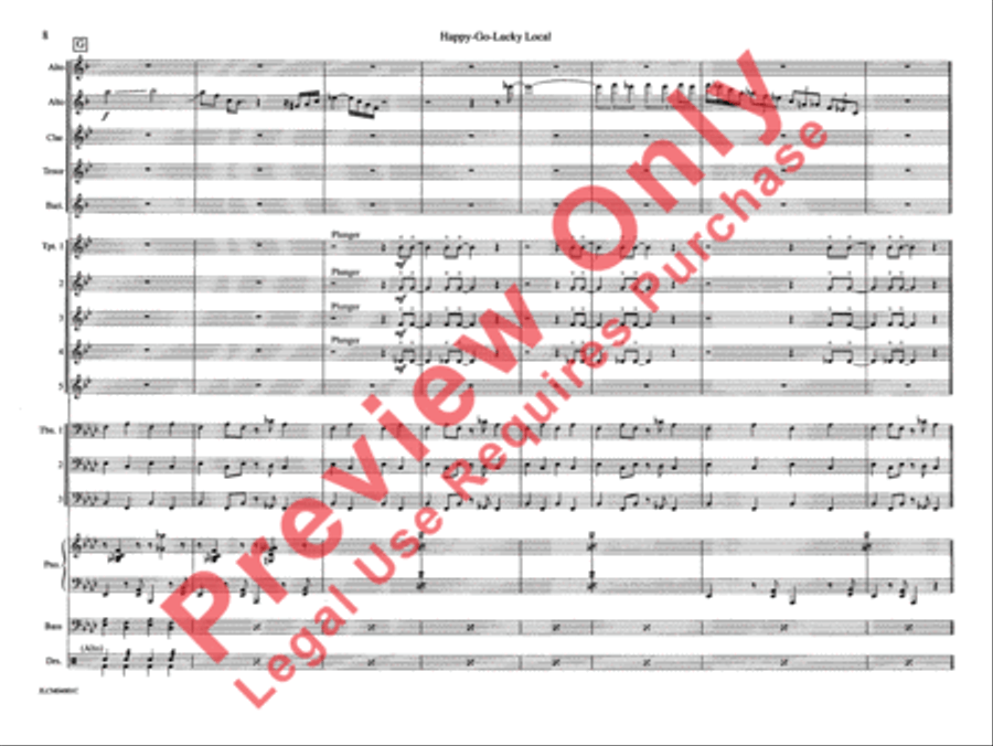 Happy-Go-Lucky Local (from Deep South Suite) Jazz Ensemble scores gallery preview page 15
