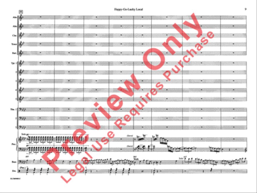 Happy-Go-Lucky Local (from Deep South Suite) Jazz Ensemble scores gallery preview page 16