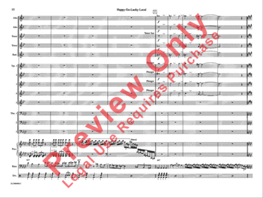 Happy-Go-Lucky Local (from Deep South Suite) Jazz Ensemble scores gallery preview page 17