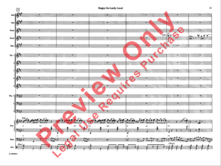 Happy-Go-Lucky Local (from Deep South Suite) Jazz Ensemble scores gallery preview page 18