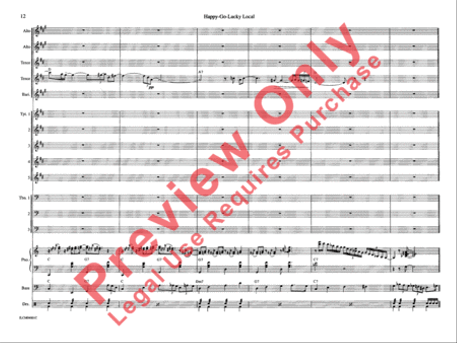 Happy-Go-Lucky Local (from Deep South Suite) Jazz Ensemble scores gallery preview page 19