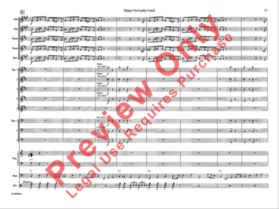 Happy-Go-Lucky Local (from Deep South Suite) Jazz Ensemble scores gallery preview page 20