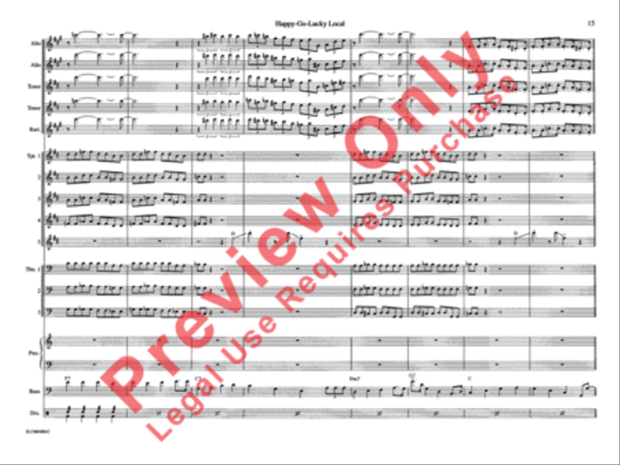 Happy-Go-Lucky Local (from Deep South Suite) Jazz Ensemble scores gallery preview page 22