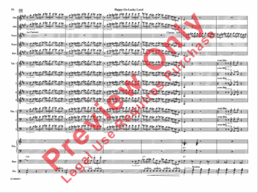 Happy-Go-Lucky Local (from Deep South Suite) Jazz Ensemble scores gallery preview page 23