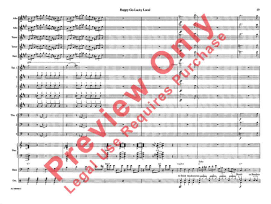 Happy-Go-Lucky Local (from Deep South Suite) Jazz Ensemble scores gallery preview page 26