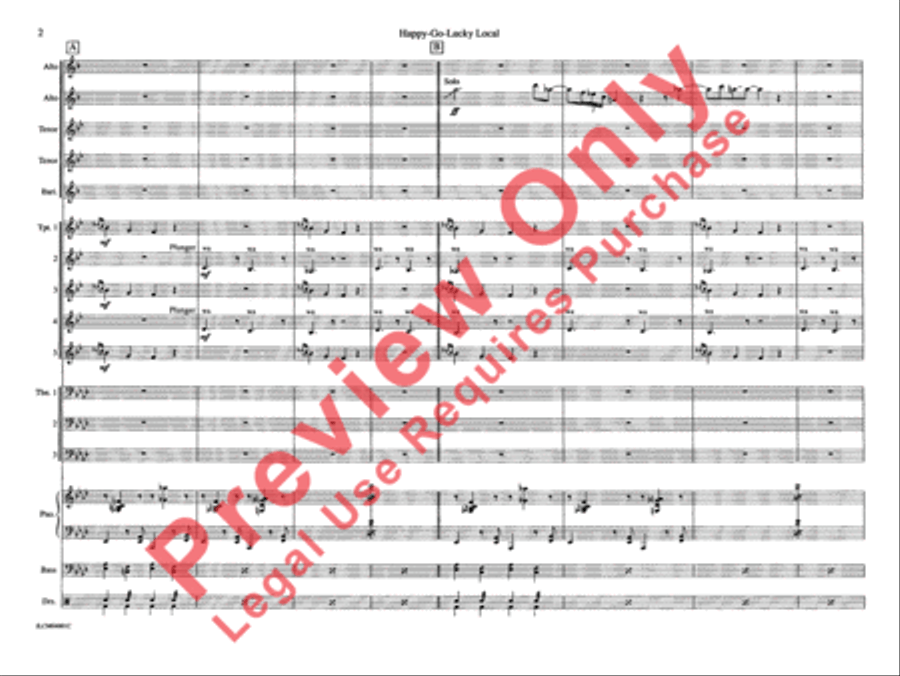 Happy-Go-Lucky Local (from Deep South Suite) Jazz Ensemble scores gallery preview page 9