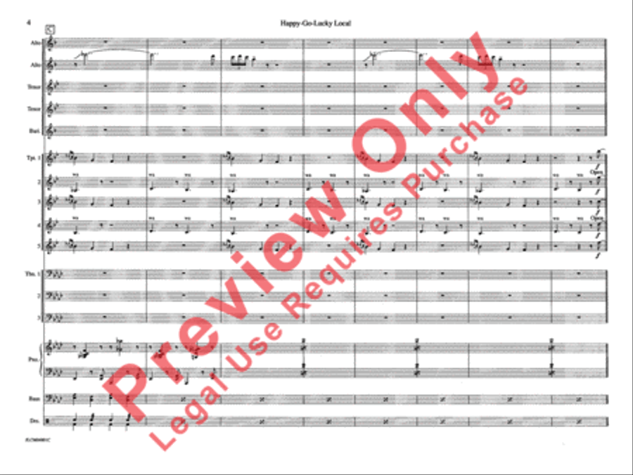 Happy-Go-Lucky Local (from Deep South Suite) Jazz Ensemble scores gallery preview page 11
