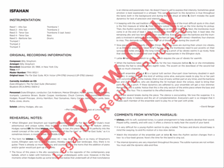 Isfahan (from The Far East Suite) Jazz Ensemble scores gallery preview page 5