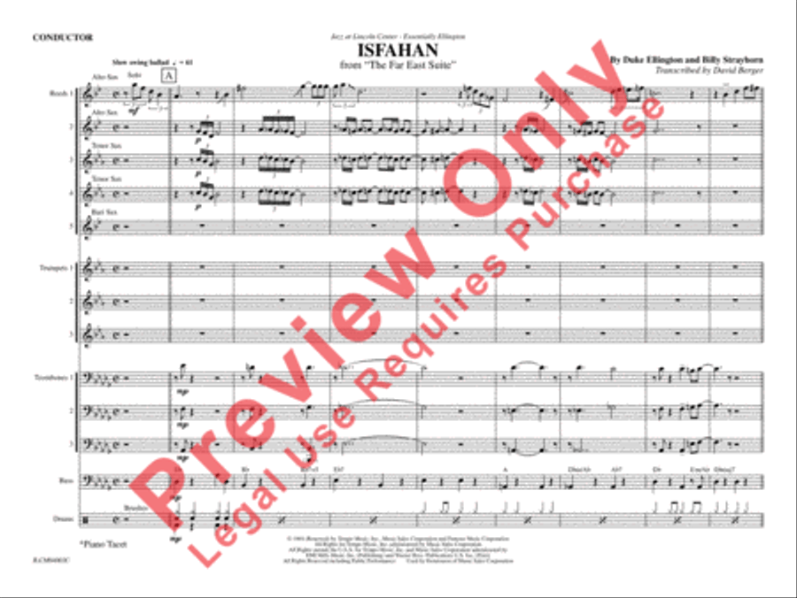 Isfahan (from The Far East Suite) Jazz Ensemble scores gallery preview page 8