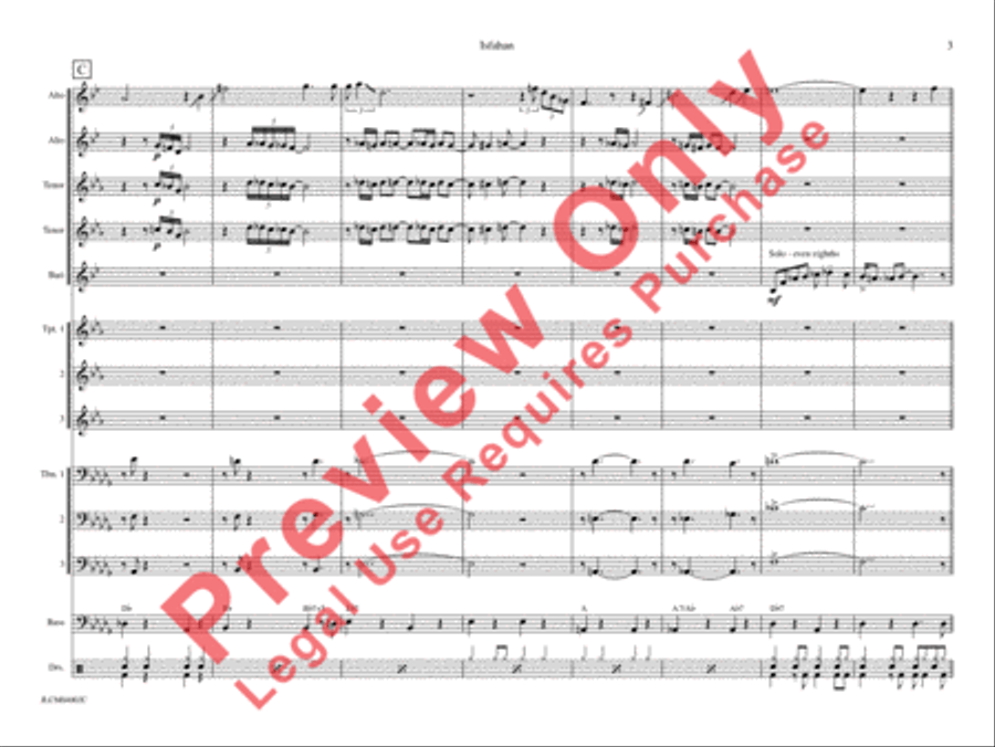 Isfahan (from The Far East Suite) Jazz Ensemble scores gallery preview page 10
