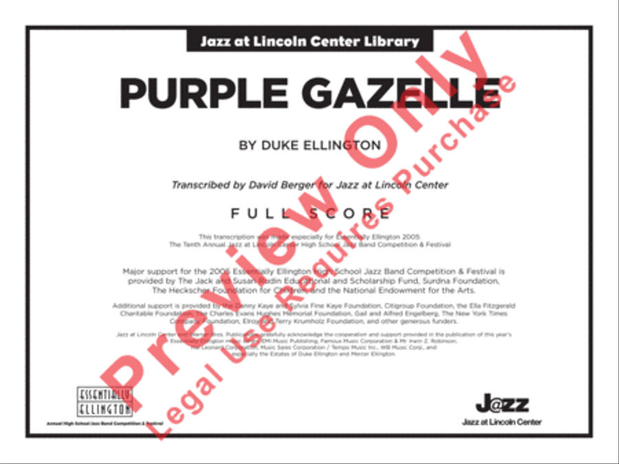 Purple Gazelle Purple Gazelle Jazz Ensemble scores gallery preview page 2