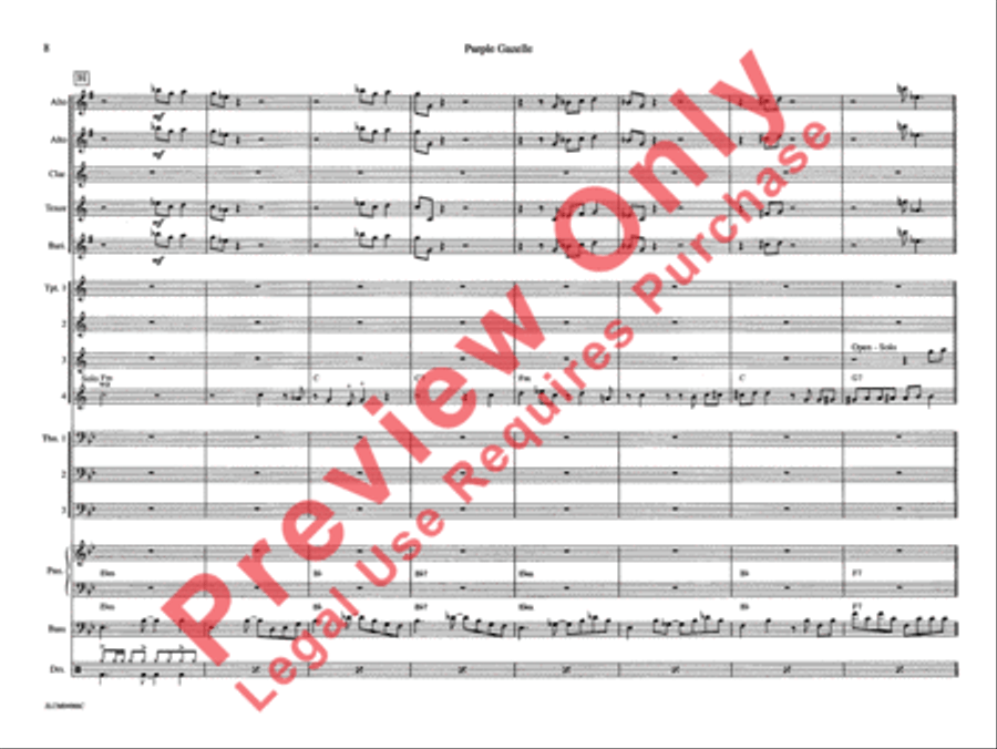 Purple Gazelle Purple Gazelle Jazz Ensemble scores gallery preview page 13