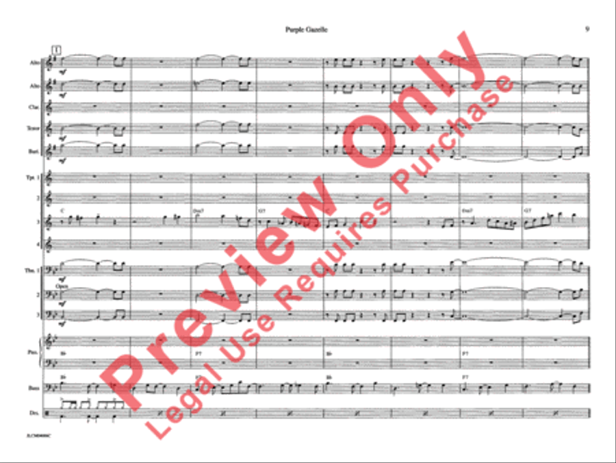 Purple Gazelle Purple Gazelle Jazz Ensemble scores gallery preview page 14