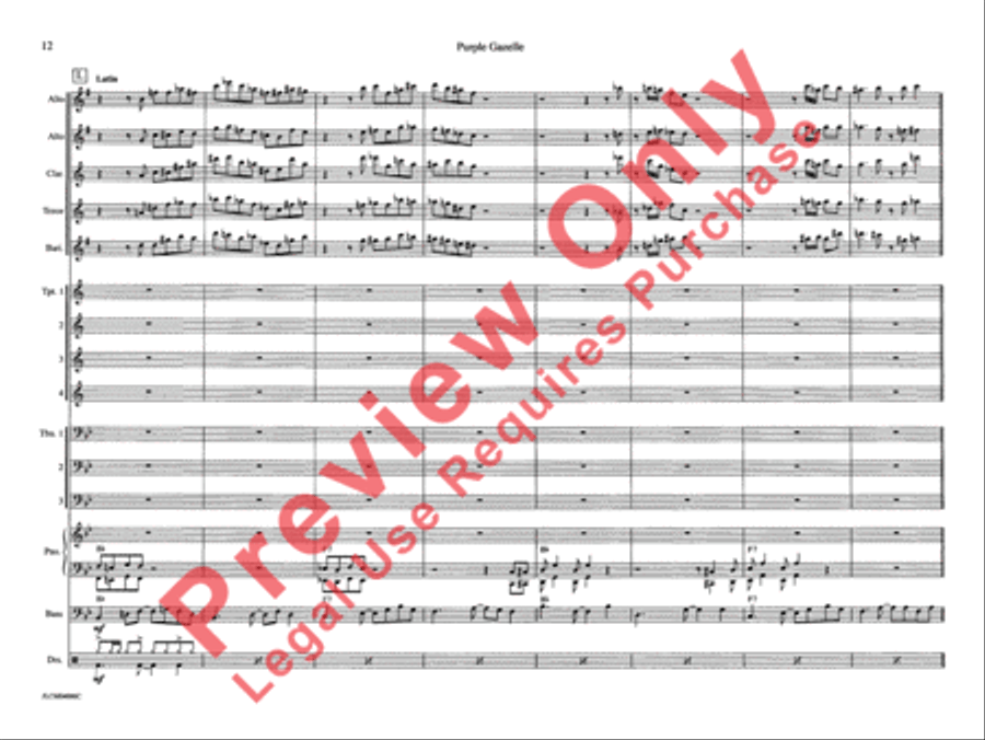 Purple Gazelle Purple Gazelle Jazz Ensemble scores gallery preview page 17