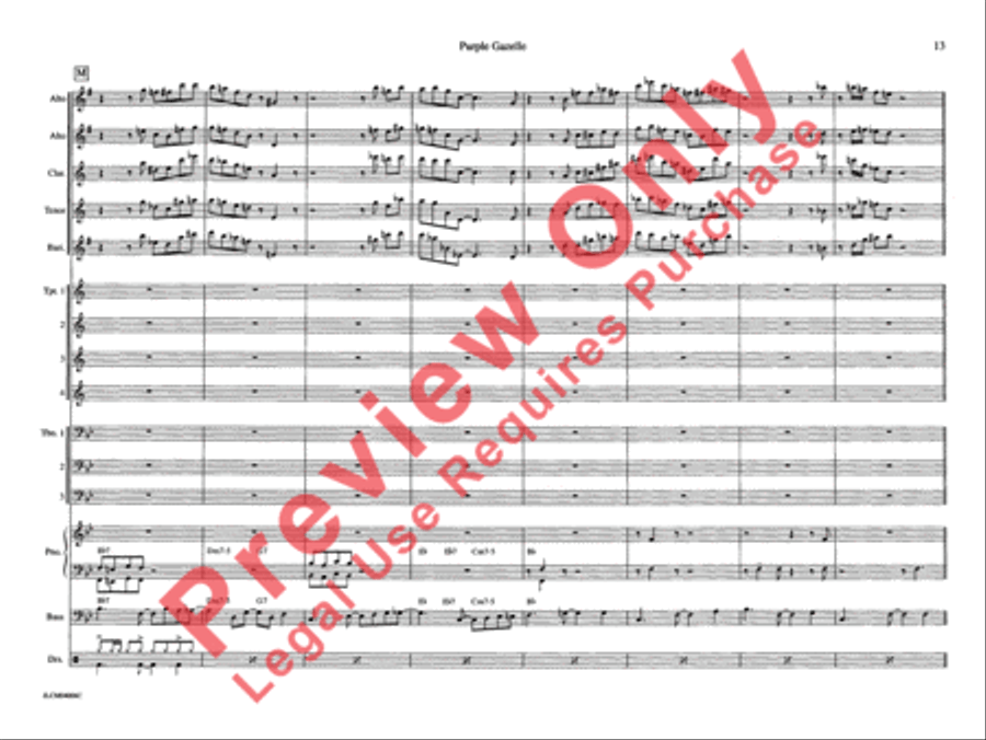 Purple Gazelle Purple Gazelle Jazz Ensemble scores gallery preview page 18