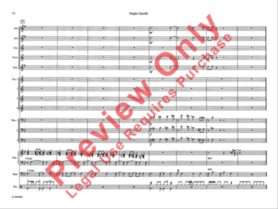 Purple Gazelle Purple Gazelle Jazz Ensemble scores gallery preview page 19