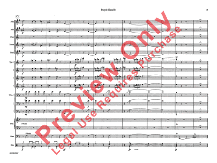 Purple Gazelle Purple Gazelle Jazz Ensemble scores gallery preview page 20