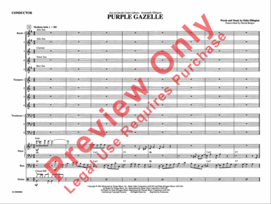 Purple Gazelle Purple Gazelle Jazz Ensemble scores gallery preview page 6