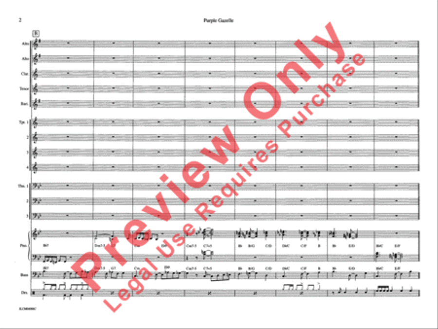 Purple Gazelle Purple Gazelle Jazz Ensemble scores gallery preview page 7