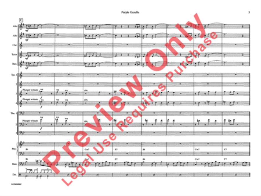 Purple Gazelle Purple Gazelle Jazz Ensemble scores gallery preview page 8