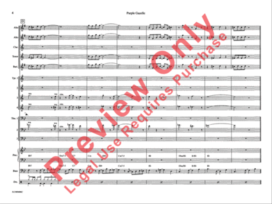 Purple Gazelle Purple Gazelle Jazz Ensemble scores gallery preview page 9