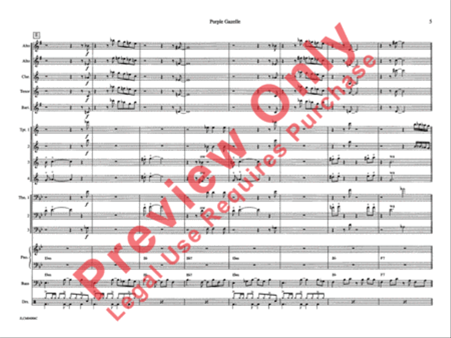Purple Gazelle Purple Gazelle Jazz Ensemble scores gallery preview page 10