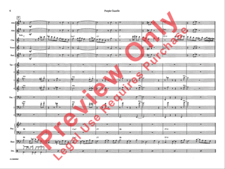 Purple Gazelle Purple Gazelle Jazz Ensemble scores gallery preview page 11