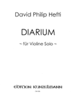 Diarium, for violin solo mini preview