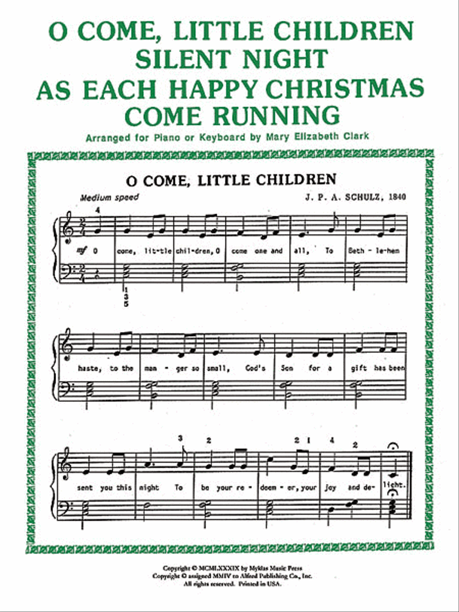 Christmas Beginners, Set 1 Easy Piano scores gallery preview page 1