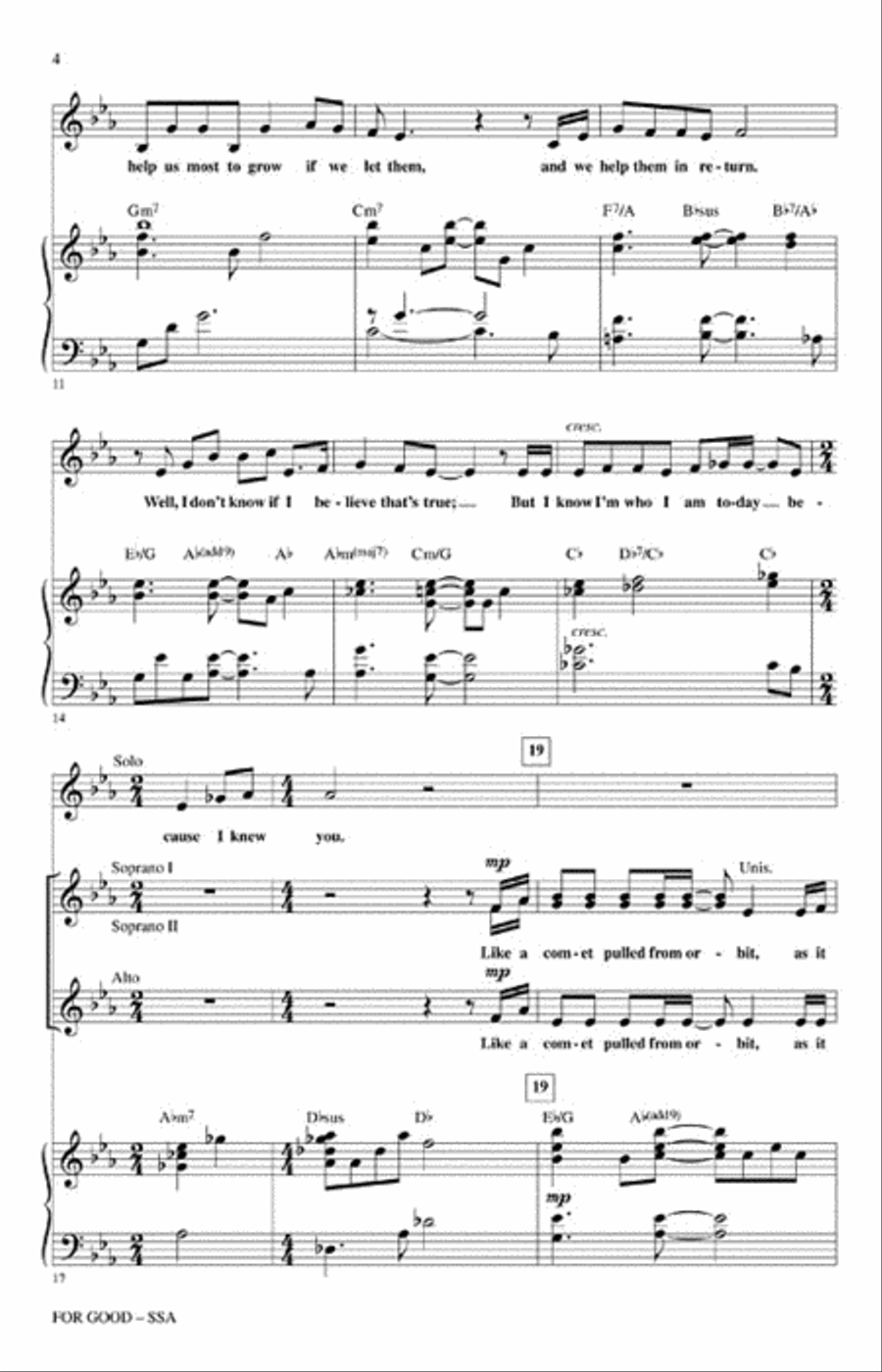 For Good (from Wicked) For Good (from Wicked) SSA scores gallery preview page 3