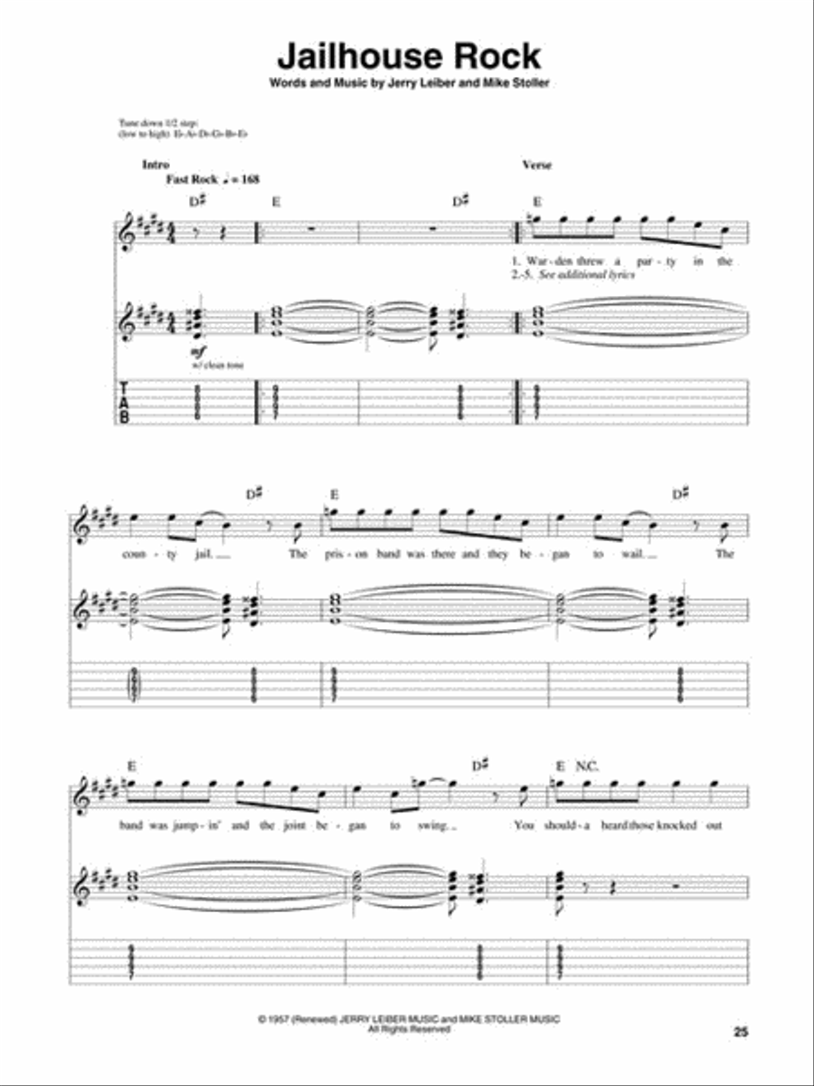 Elvis Presley Guitar Tablature scores gallery preview page 6