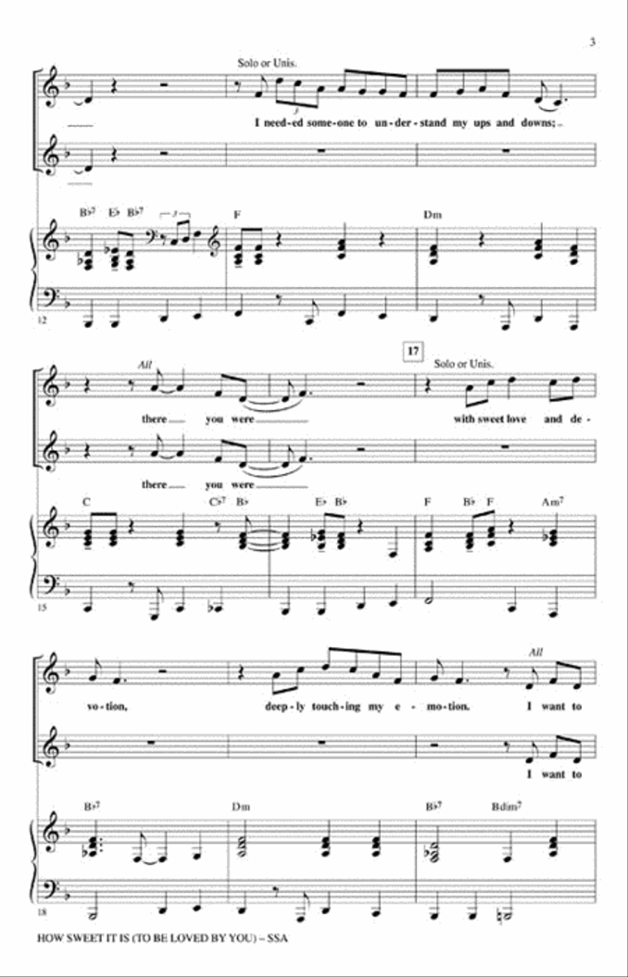 How Sweet It Is (To Be Loved by You) SSA scores gallery preview page 3
