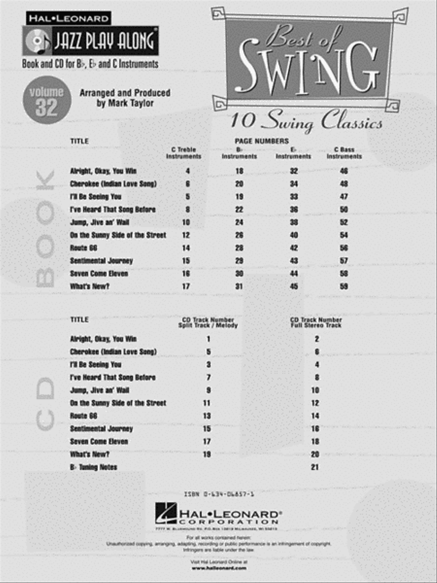 Best of Swing C Instrument scores gallery preview page 3