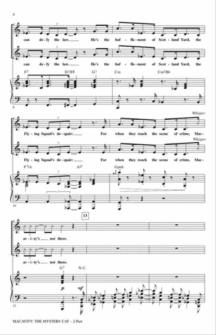 Macavity: The Mystery Cat 2-Part scores gallery preview page 5