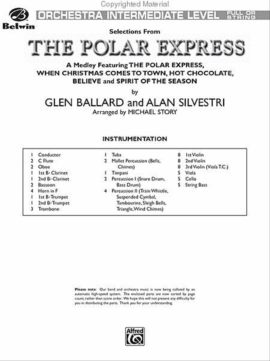 The Polar Express, Selections from Full Orchestra scores gallery preview page 26